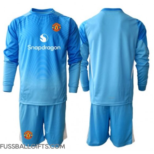 Manchester United Torwart Fußballbekleidung Heimtrikot Kinder 2025-26 Langarm (+ kurze hosen)